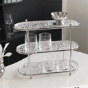 Acrylic Coffee Station Organizer, Desktop 3-Tier Cup Rack, Metal Bracket, Wrought Iron Acrylic Rack for Kitchen