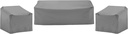 Crosley Furniture Patio Furniture Covers, Waterproof 3-Piece Cover Set for Outdoor Chairs and Sofa, Gray