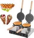Garvee Electric Bubble Waffle Maker, 2800W Round Waffle Iron Bubble Waffle Maker Non-Stick Egg Machine for Home and Commercial Use, Double