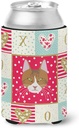 Caroline's Treasures CK5078CC Aegean Cat Love Can or Bottle Hugger, Red Cooler Washable Drink Sleeve Collapsible Beverage Insulated Holder, Can Hugger, Multicolor