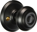 Schlage F94-GEO Georgian Knob Dummy Interior Pack from The F-Series, Matte Black