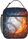 Baseball Ball Cool Lunch Bag For Boys Men Reusable Lunch Box Insulated Portable Meal Tote For Kids Girls School Women Work Travel Picnic