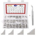 360Pcs 304 Stainless Steel Dowel Pin Shelf Support Peg Pin Rod Fasten Elements Assortment Kit, 24 Sizes M2 M3 M4 M5