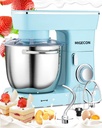 MIGECON Stand Mixer,Electric Food Mixer, Dough Hook, Flat Beater Attachments, Splash Guard 10 Speeds with Whisk, 5.26 QT Blue