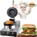 Commercial Electric Hamburger Waffle Maker, 1300W Non-Stick Electric Panini Hamburger Press for Bakery, Restaurant