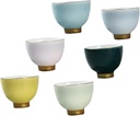 PRETYZOOM 6Pcs Creative Kung Fu Tea Cups Heat Resistant Drinking Mugs for Home for Tea Sake More for Friends