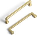 Set of 12, 5 Inches Center to Center Brushed Brass Cabinet Handles, Timeless Drawer Pulls for Classic Furniture Revival, Vintage Kitchen Cabinet Hardware