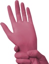 Nitrile Exam Gloves - Medical Grade, Powder Free, Latex Rubber Free, Disposable, Non Sterile, Food Safe, Textured, Pink Color, Convenient Dispenser, Pack of 200, DazzleTouch (Small)