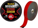 Scotch-Mount Double Sided Mounting Tape Heavy Duty, Black Extreme Mounting Tape, 1 Roll Adhesive Tape, 1 in x 400 in Wall Tape (33.3ft), Our Strongest Tape For Our Toughest Jobs (414H-Long-DC)