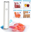 Food Vacuum Sealer, Portable Mini Vacuum Sealer for Food, for Food Preservation and Storage, Food Save Vacuum Sealer, with 5 Reusable Zipper Vacuum Bags