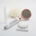 Dual Hard Water NSF Filter Shower Head (6 Stages), Made in Korea, White & Rose Gold