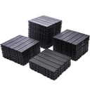 76-Pack Interlocking Deck Tiles - 11.42"x11.42" Dark Gray Polypropylene Flooring, 68.80 Sq.Ft Waterproof & Moisture-Proof Outdoor Patio Tiles, Easy Snap-Together Installation!