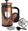 bonVIVO Large French Press Coffee Maker 34 oz – Glass Stainless Steel Coffee Press with Borosilicate Heat Resistant Carafe Reusable Filter Copper Finish Cafetiere for Gourmet Coffee Tea Lovers