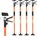 4Pack Adjustable Support Pole, Steel 3rd Hand System - Extends 45 to 114 Inch, Supports Up to 154 lbs - Ideal for Jacks, Cargo Bars, Drywalls & Cabinet Installations
