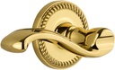Grandeur NEWPRT_PRV_234_LH Newport Solid Brass Rose Left Handed Privacy Door Lever Set with Portofino Lever and 2-3/4" Backset - Lifetime Brass