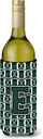 Caroline's Treasures CJ1071-ELITERK Letter E Football Green and White Wine Bottle Hugger Bottle Cooler Sleeve Hugger Machine Washable Collapsible Insulator Beverage Insulated Holder