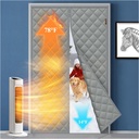 MAGZO Sliding Glass Door Insulation Curtain for Winter, 72'' x 80'', Upgraded Oxford Filled with Thicken Cotton, Patio Door Insulation Kit Cover Blanket for French Attic Doors, Strong Magnets, Grey