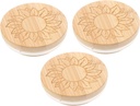 PRETYZOOM 3pcs Decorative Jar Lids Bamboo Lids Sealing for Snacks Cookies Spices Tea
