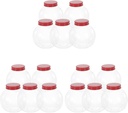 PRETYZOOM 15 Pcs Christmas Candy Jar Plastic With Lids Xmas Candy Box Container Laundry Container Cookie Jar Containers for DIY Crafts Table Decoration Christmas Drink
