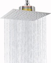 High Pressure Rain Shower Head with Filtered - 8" All Metal Square Showerhead Filter for Remove Chlorine and Harmful Substances, Chrome