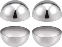 uxcell 51mm(2") Dia. Decorative Hollow Half Cap Ball 304 Stainless Steel for Staircase Handrail Post 4pcs