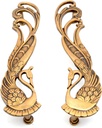 Two Moustaches Peacock Design Brass Door Handle Pair, Brass Handles for Main Door, Standard, Pack of 2