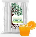 Stock Your Home 9 oz Clear Commercially Compostable Cold Cups (100 Pack) PLA Disposable Party Cup for Water, Wine & Beer