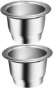 Veemoon 2Pcs Reusable Coffee Filter Cups Capsule Coffee Strainers Portable Mesh Filter Cups for Easy Cleaning and Long Term Use