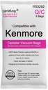 6 Pack Type Q HEPA Canister Vacuum Bags for Kenmore, 53292 Replacement Canister Vacuum Cleaner Bags for Kenmore 81214, 81414, 81614, 81615, 81714, 21814, BC7005, BC3005,BC2005
