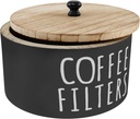 Coffee Filter Holder Coffee Filter Storage Container with Lid Multipurpose Dispenser Sturdy Pod Organizer Basket for Bar Counter Bar Decor(black)
