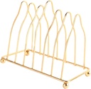 STOBAZA Triangle Plate Rack Organizer Iron Plate Holder for Kitchen Accessories Decorative Wear-Resistant for Home Use