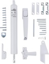 Wright Products Lanai Corrosion Resistant Screen Door Hardware Kit – Pneumatic Closer with Push-Button Latch, No Lock Out, Hold-Open Washer (Transitional, White)