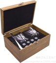 Whiskey Stone Glass Twisted Cup Ice Wine Stone Wooden Box Set
