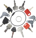 12 Heavy Equipment Key Set Replacement for Caterp-illar JD Bob-cat Hy-Ster Komat-su Forklifts Excavators Ca-se Do-zers