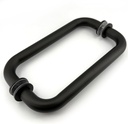 Glass Shower Door Handle, Bathroom Shower Door Replacement Handles, Back to Back 304 Stainless Steel Pull Hardware for Sliding、Frameless Shower Doors Pull Handle (Matte Black, 8 inch)