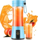 12 Oz Cordless Portable Personal Size Blender - Mini Blender Make Smoothies and Shakes, Cordless Lightweight Rechargeable, Freshly Squeezed in Picnic/Sports/Home