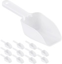 Mikinona 12pcs Ice Scoop Reusable Food Scoops for Ice Candy Nuts and Flour Material Smooth for Easy Cleaning for Home Kitchen and Parties