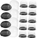 VALICLUD 50Pcs Clear Plastic Cake Boxes with Lids Food Safe Cake Display Containers for Pastries Cupcakes and Desserts Lightweight Compact Packaging for Bakery Home and Party Use