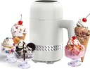 300ml Ice Cream Machine, Quick Freezing Without Pre-cooling, Multi-function Yogurt Ice Cream Machine, Low Noise Portable Design, Intelligent Temperature Control Led Display (White)