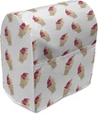 Ambesonne Ice Cream Stand Mixer Cover, Summer Dessert Doodle Delicious Flavored Waffle Cones Creamy Tasty Image, Kitchen Appliance Organizer Bag Cover with a Pocket, 6-8 Quarts, Multicolor