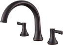 Roman Tub Faucet Deck Mount Tub Filler 2 Handles Oil Rubbed Bronze Bathtub Faucet Brass Bathroom Faucet