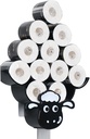 3 in 1 SheepToilet Roll Paper Holder with Dispenser and Storager,Elastic arms Enlarge stroage to Hold 6 Rolls or More:Push The flexiable arms to fit More Larger roll Toilet Paper. Funny and Cute.