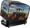 Fantasy Farm Tractor 2 Slice Toaster Covers Dustproof Splash-Proof Bread Machine Cover Fingerprint Protectors Small Washable Kitchen Appliance Cover Universal Size