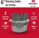 HVAC Ductboard Starting Collar with Crimp, Galvanized Sheet Metal 26-Gauge, Made in USA (6 Inch)