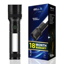 IBELL LUMINEX 700 Rechargeable Torch Light High Power, 6 Light Modes, Telescopic Zoom, Type C Charging, LED Flashlight, Super Bright & Long Distance Range, for Home, Outdoor & Emergency Use (Black)