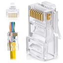 FEDUS RJ45 Cat6 Pass-Through Connector RJ45 Ends, Cat5, Cat5e, Cat6 8P8C RJ45 Connector, Ethernet Cable Crimp Connectors UTP Network Plug Solid Wire and Standard Cable, LAN Crimp (PACK OF 40)