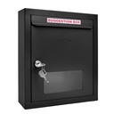 Plantex All in 1 Letter Box/Multipurpose Box- Suggestion Box/Complaint Box/Post Box/Donation Box/Letter Box for Home gate and Office with Keylocks - Table Top, Wall Mounted - GI Steel (Black)