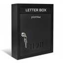 Plantex Letter Box/GI Steel Post Box/Suggestion Box for Office Use with Key Lock/Letter Box for Home gate/Mail Box (Black) - Wall Mount - A4 Size