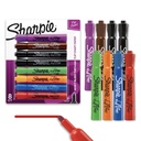 Sharpie Flip Chart Markers, Bullet Tip, Assorted Colors, Low-Odor, Squeak-Free, 8 Count - Office Presentation, Back to School, Teacher Supplies