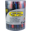 PILOT G2 Premium Gel Pens, Bold Point 1.0mm, Black/Blue/Red Ink, Tub of 36